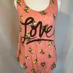 Self Esteem  Pink Tank Top Lemons Love Tie Size Large Photo 0