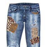 Denim & Supply Ralph Lauren RARE Ralph Lauren Denim & Supply Patchwork Skinny Jeans Animal Distressed 29x32 Photo 2