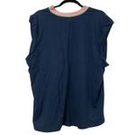 Free People  Ringer Neckline Navy Blue Shirt Photo 2