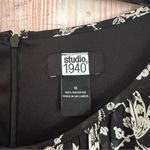 Studio 1940  Black Tie Waist White Floral Print Maxi Dress Photo 3