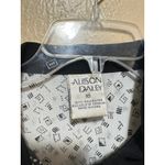 Allison Daley Black White Abstract Print Button Down 3/4 Sleeve Top Photo 1