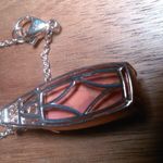 Mojave Orange Turquoise 18K Plated Pendant Stainless Steel Necklace Photo 9