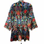 Victoria's Secret Vintage 90s Gold Label Robe Womens S Black Satin Floral Kimono Photo 4