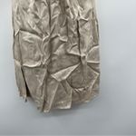 ZARA  Satin Ruched Beige Halter Tie Shift Mini Slip Dress Size‎ M NWT Photo 4