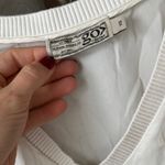 Vintage 90s washable silk blouse top by GoSilk Vneck ribbed long sleeve White Size XS Photo 2