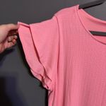 Zenana  pink flutter sleeve classic minimalist dress  Photo 2