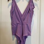 Reformation purple  tie plunge v bodysuit Photo 0