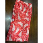 Western Y2K Coquette Babydoll Top Skirt Set Women Small Lace Paisley Boho Silky Red Photo 3