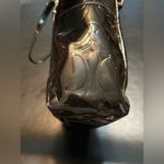 Coach Signature C Embossed Patent leather satchel shoulder bag. Black. Photo 9