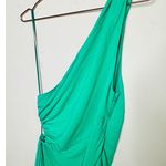 ALC Frank A.L.C. Green Mint Delfina One Shoulder Pleated Side Cutout Dress size 12 NWT Photo 5