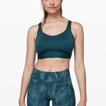 Lululemon Fine Form Bra in Bermuda Teal Size 34DD Yoga Running Sport Seamless Photo 0