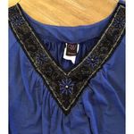 Wrapper  ~ Size X-Small  ~ Blue Blouse ~ V-Neck Photo 1