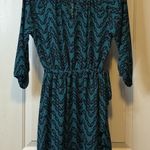 41 Hawthorn Womens M Renesme Wrap Dress 3/4 Sleeve Blue Green Geometric EUC! Size M Photo 0