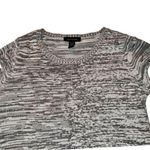 Ashley Stewart  peekaboo sleeved flared hem gray sweater! Photo 4