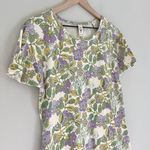 Kate Spade NWT Kate Quinn Women’s Floral Short Sleeve Top in Green Purple White Size XS Photo 2