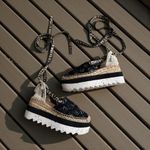 Stella McCartney  x Disney Mickey Mouse Platform Lace Up Espadrilles Sandals Size Photo 3