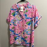 Source Unknown Floral Pink and Blue Women's Top Photo 6