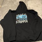 Perfectly Posh Black and Blue Graphic Hoodie Detox Body Mud Photo 0