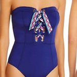 Trina Turk  Paradise Bandeau Lace-Up One-Piece Swim Size 2 Photo 0
