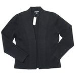 J.Crew NWT Collarless Cropped Sweater-Blazer in Black Open Cardigan S Photo 1