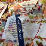 April Cornell Lillian Maxi Dress Floral Tiered Sleeveless Boho Size M White Size M Photo 4