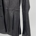 wilson's leather  Black Women's‎ 100% Genuine Leather Blazer Gold Lining - Small Photo 1