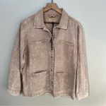 BLANK NYC  NWT Garment Dye Acid Wash Twill Shirt Jacket in Stoned Size Medium Photo 4