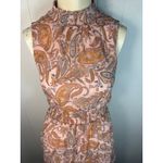 1. State Sleeveless High Neck Paisley Knee Length Dress in Size XS Pink Photo 3