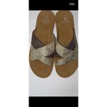 Corkys Sandals Women’s Size 9 Charm Slides Gold Copper Strappy Flats 80s 90s Y2K Photo 1