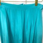 ISI turquoise blue π― silk pantsuit. Tunic jacket wide leg palazzo pant. Size 6. Photo 8