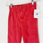 Mother The Springy Ankle Jeans High Rise Straight Leg Size 25 NWT Red Photo 2