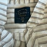 Cavalini  Striped Utility Jacket in Cream and Brown Photo 1
