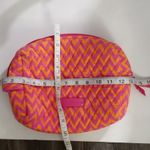 Vera Bradley  Ziggy Zag Pink/Orange Lined Zippered Cosmetic Bag Makeup Beauty Photo 6
