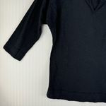 Lole  3/4 Sleeve Blouse Women’s Size Medium Black Heather Charcoal Gray Shirt Photo 3
