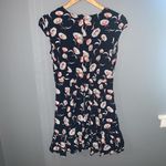 J.Crew  mercantile navy floral ruffle wrap dress Photo 10