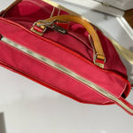 Coach  Tote Bag Canvas RED & British‎ Tan 70108 Weekender Travel Carryon Rare! Photo 9