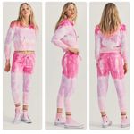 Love Shack Fancy  Bubble Gum Pink Tie Dye Etty Jogger Sweatpants Pants M Photo 1