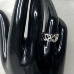 Tiffany & Co. Peretti 925 Sterling Silver Triple Heart Ring Blue Box Dust Bag Photo 6