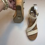 Toms  NEW Natural Linen Clarissa Canvas Espadrille Wedge Sandals Size 9.5 Summer Photo 5