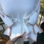 Ivory Flare Bow Sleeve Midi Dress White Size 6 Photo 1