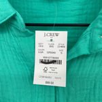 J.Crew  Gauze Shirt Emerald Green Button Down Long Sleeve Tunic Size S Photo 2