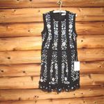 Mac Duggal  Black Sleeveless High Neck Embroidered Mini Dress Photo 4