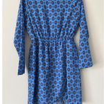 J. Crew Long Sleeve Blue Floral Medallion Print Tulip Hem Size 2 Cute Preppy Photo 10