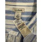 LL Bean Oxford Shirt Womens Small Striped Button Down Preppy Coastal 100% Cotton Photo 2