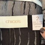 Chico's  Vertical Crush Jacket Open Front Long Sleeve Jack Gunmetal Gray Large Photo 2