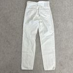 Jean Atelier Flip Straight Leg Jeans in White Sand distressed button fly Size 26 Photo 6