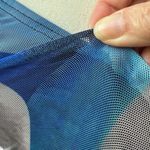 Pretty Little Thing  Mesh Bodycon Midi Tube Dress Blue Abstract 4 Photo 6