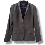 Lafayette 148 Wool Black & White Printed Single Button Long Sleeve Blazer Sz‎ 12 Photo 0