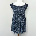 Brandy Melville Caley Dress Off The Shoulder Navy Floral Photo 4