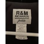 R&M Richards Top Women 8P Black Gold Red Metallic Velvet Burnout Cardigan Formal Photo 6